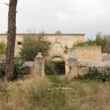 Siamo ora arrivati di fronte alla costruzione, introdotta da un �recinto� a forma di esedra in pietra tufacea, accanto a cui sorgono due alti pini marittimi